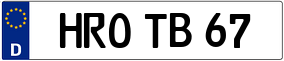 Trailer License Plate